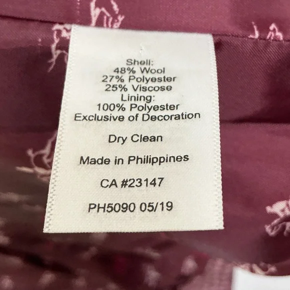 Talbots Wool Blend Women's Blazer in Pink Houndstooth sz 6 - Picture 13 of 14